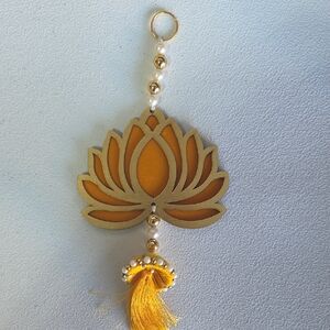 Lotus Orange Jhumka Wall Decor Hanging Set of 7